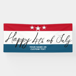 Happy 4 juli Stars en Stripes Family Reunion Spandoek