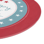 Happy 4 juli Stars Glass Cutting Board Snijplank (Hoek)