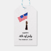 Happy 4 juli USA Independence Day Cadeaulabel (Achterkant)