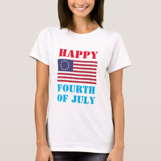 Happy 4 van de Novelty van de Mode van juli T-shirt