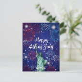 Happy 4 van het Vuurwerk van Juli Briefkaart (Staand voorkant)