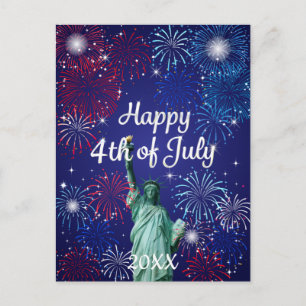 Happy 4 van het Vuurwerk van Juli Briefkaart