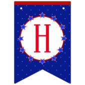 Happy 4 van juli 2019 met Names Bunting Banner (Tweede vlag)