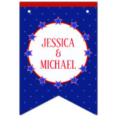 Happy 4 van juli 2019 met Names Bunting Banner (Eerste vlag)