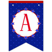 Happy 4 van juli 2019 met Names Bunting Banner (Derde vlag)