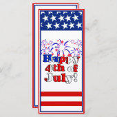 Happy 4 van juli met Fireworks (Voorkant / Achterkant)