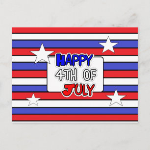 Happy 4-van-juli patriottisch briefkaart