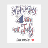 Happy 4-van-juli patriottische sterren en striptek sticker (Vel)