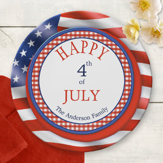 Happy 4e juli Onafhankelijkheidsdag Borden Papieren Bordje