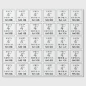 HAPPY 4TH BIRTHDAY; Art Deco Style; aangepaste naa Cadeaupapier (Vlak)