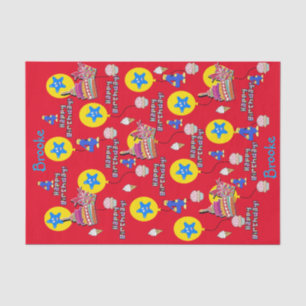 Happy 4th Birthday-weefselpaper #4 Birthday Tissuepapier