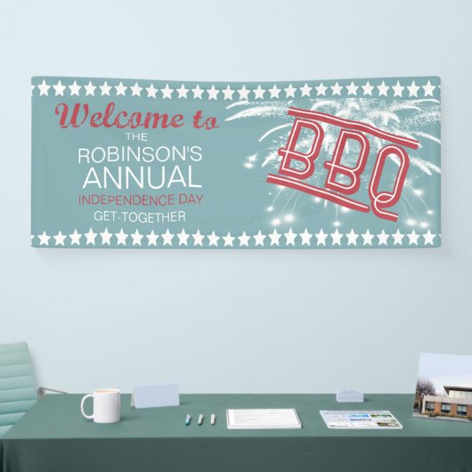 Happy 4th Fireworks BBQ ID185 Spandoek (Beurs)