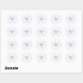 Happy 4th Fireworks Stars Stickers (Feuille)