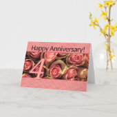 Happy 4th Jubileum rozen Kaart (Gele Bloem)