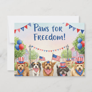 Happy 4th juli poten voor vrijheid Briefkaart
