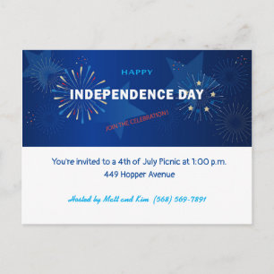 Happy 4th of Juli Amerikaanse Onafhankelijkheidsda Briefkaart