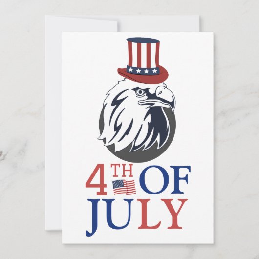 Happy 4th of Juli Onafhankelijkheidsdag Amerika pa Kaart (Voorkant)