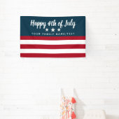 Happy 4th of Juli Patriotic Personalized Spandoek (Insitu)