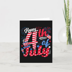 Happy 4th of July Amerikaanse vlag Amerikaanse 4th Kaart