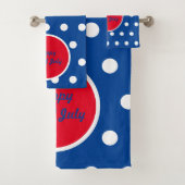 Happy 4th of July Bath Towels (Blue, White & Red) (En situation)