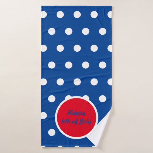 Happy 4th of July Bath Towels (Blue, White & Red) (Serviette de bain)