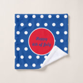 Happy 4th of July Bath Towels (Blue, White & Red) (Gant de toilette)