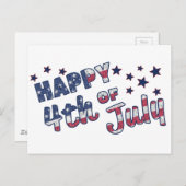 Happy 4th Of July Briefkaart (Voorkant / Achterkant)