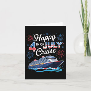 Happy 4th of July Cruise Patriotic Family Matching Kaart
