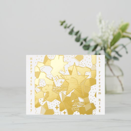 "Happy 4th of July" Folie Briefkaarten (Staand Voorkant)