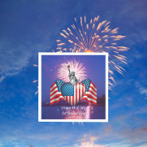 Happy 4th of July "Let Freedom Ring" Papieren serv