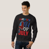 Happy 4th of July Onafhankelijkheidsdag 1776 Ameri Trui (Voorkant volledig)