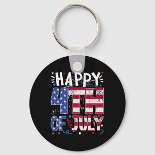 Happy 4th Of July Patriotic American Us Flag 4th O Sleutelhanger