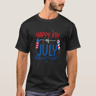 Happy 4th of July Patriotic Family Party Evenement T-shirt