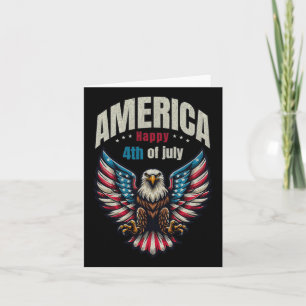 Happy 4th of July - Patriottische Eagle Mannen Kaart