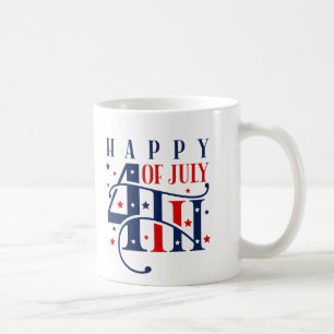 Happy 4th of July Red White and Blue Koffiemok