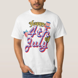 Happy 4th of July Special Cool Rood Blauw Wit T-shirt