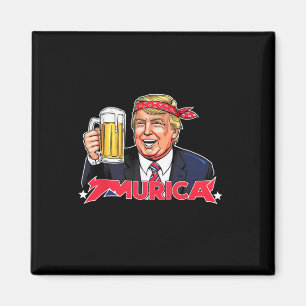 Happy 4th of July Trump Amerikaanse vlag Amerika T Magneet