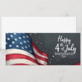 Happy 4th of July Vintage Flag Illustration Art (Voorkant / Achterkant)