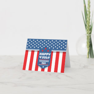 Happy 4th og juli Onafhankelijkheidsdag van Amerik Bedankkaart