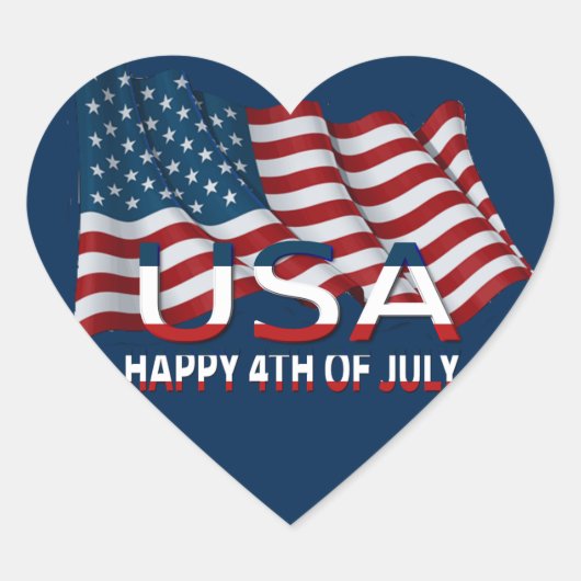 HAPPY 4TH VAN JULI HART STICKER (Voorkant)