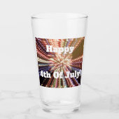 HAPPY 4TH VAN JULY GLASS GLAS (Voorkant)