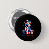 Happy 4th voor juli ronde button 5,7 cm (Voorkant /achterkant)