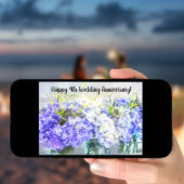 Happy 4th Wedding Jubileum Hydrangeas Kaart