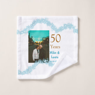 Happy 50th anniversary add couple name date weddin