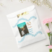 Happy 50th anniversary add couple name date weddin bedankzakje (Gezegeld)