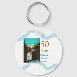 Happy 50th anniversary add couple name date weddin sleutelhanger