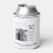 Happy 50th Anniversary Voeg paar naam datum bruilo Blikjeskoeler (Blikje Voorkant)