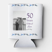 Happy 50th Anniversary Voeg paar naam datum bruilo Blikjeskoeler (Voorkant)