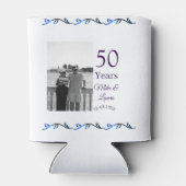 Happy 50th Anniversary Voeg paar naam datum bruilo Blikjeskoeler (Achterkant)