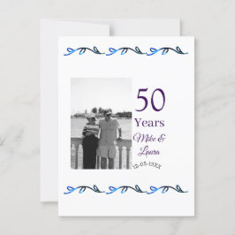 Happy 50th Anniversary Voeg paar naam datum bruilo Briefkaart